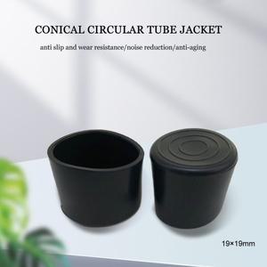원형 튜브 슬리브 플라스틱 플러그 고무 엔드 캡  가구용  조정 가능 나사산 풋틴  19mm
