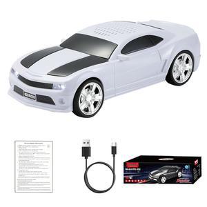 WSTER WS 592 슈퍼카 재생 마이크 화이트 핸즈프리 스피커 무선 스테레오 스피커 모델 FM LED U2013 휴대용 TWS 라디오 복제 블루투스 USB TF 파티 디자인 통화 조명 자동차