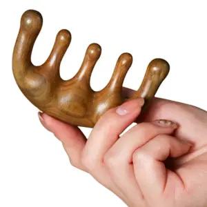 괄사마사지기 원목 코 빗 얼굴 두피 경락 괄사안마기 괄사마사지