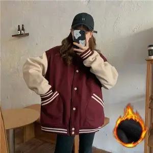 겨울스타일 데일리 안감 기모 여성 점퍼 겨울 패션 야구 (WFK9JLV)