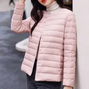 겨울스타일 경량 겸용 덕다운 털 가을 겨울 긴팔 패딩 봄 여성용 점퍼 (WFK9JYP)