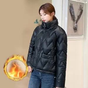 겨울스타일 숏 패딩 점퍼 경량 겨울 보온 잠바 데일리 다운 누빔 여자 (WFK9JYL)