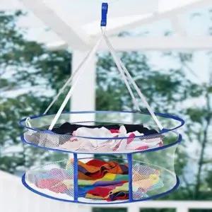 고품질 걸이형 원형 빨래건조망 속옷 양말 실내 실외 빨래망 (WFK9EVB)