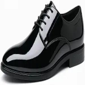 남성 턱시도 드레스 슈즈 클래식 포멀 옥스포드 인조 특허 가죽 신발 레이스업 비즈니스 웨딩 슈트 블랙