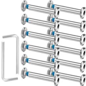 20세트 스케이트 휠 소켓 나사 인라인 롤러 샤프트 헥스(2피스 설치 도구 포함)