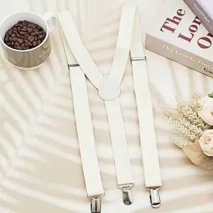 용 남성 남자 멜빵 여성 컬러 아이보리 서스펜더 남자 멜빵 남성 서스펜더