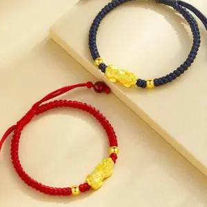 비휴 팔찌 행운 부적 선물 재물운 소원 비휴 팔찌 행운부적 소원성취 재물운 액막이 삼재 커플팔찌 금도금