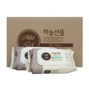 피톤치드 하늘선물 물티슈 캡형 (100매x24개) 한박스 W8E0532