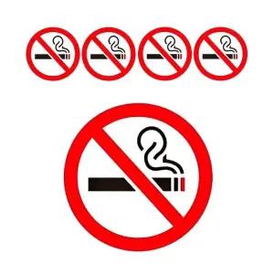 흡연금지스티커 금연구역 안내 표시 스티커 금연스티커 4P (WFK9GOI)