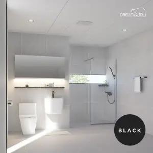 [DAELIM]대림바스 하이엔드 블랙 포세린 벨로 LED 와이드플랩장 거실욕실 리모델링