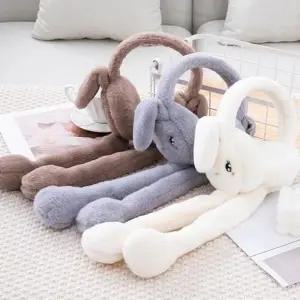 겨울 유아 키즈 보온 방한 움직이는 토끼 귀마개 (WFKADOZ)