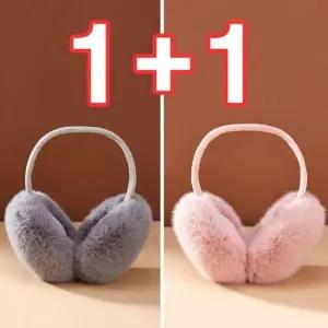 1+1 접이식 겨울 방한 여자 퍼 털 귀마개 큰 귀돌이 (WFKADRG)