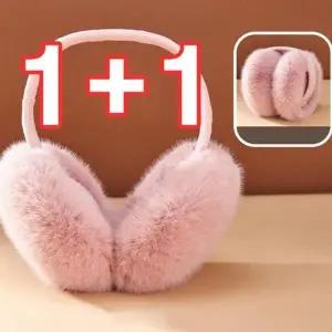 1+1 접이식 겨울 방한 퍼 털 귀마개 큰 귀돌이 이어머프 (WFKADRF)