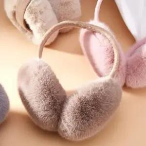 1+1 겨울철 접이식 밴드 털 한파 따뜻한 보온 귀마개 퍼 귀도리 (WFKADRM)