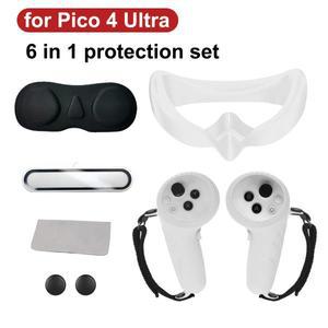 PICO 4 울트라 VR 헤드셋 보호 커버 렌즈 캡 핸드 그립 케이스 실리콘 패드 프론트 비전 필름 액세서리 6