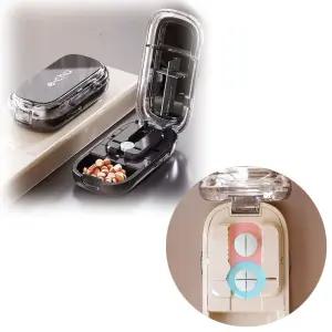 휴대용 알약 커팅기 4등분 2등분 자르기 약가위 쪼개기 소분 절단기 커터 케이스 보관용기