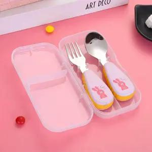 유아 수저 포크 세트 세트 아기 유치원 휴대용
