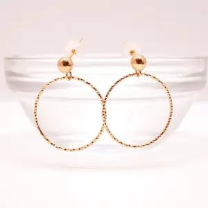 14k 컷팅 서클 볼 귀걸이 OPPE0015