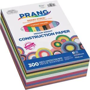 프랑(구 SunWorks) 스마트 스택 건설 용지 11가지 다양한 색상 9인치 x 12인치 300장