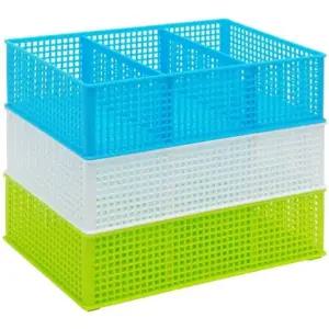 팬시바스켓 소품바스켓 대 소품바구니 파스텔 팬시바구니 칸칸 다용도바구니