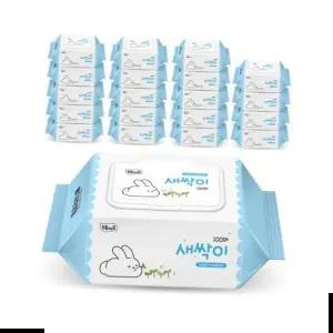 잘풀리는집물티슈 미래생활 잘풀리는집 새싹이 물티슈 캡형 100매 20팩