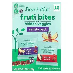 Beech-Nut 유아 간식 과일 야채 스낵 Veggies Quinoa Chia Fruit