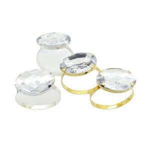 아크릴 냅킨 링 홀더 웨딩 연회 테이블 장식 4개들이