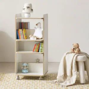 [인터데코]아이방 작은 도서관! 회전책장 (3단 바퀴형) WB668 (착불)