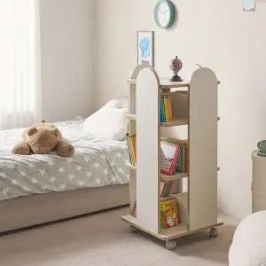[인터데코]아이방 작은 도서관! 회전책장 (3단 바퀴형) WB690 (착불)