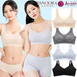 [비비안/비너스] 스포츠 브라 심리스 노와이어 브라탑 무봉제 브래지어 쿨 여름 인견 모달 누디 노라인 홑겹 빅사이즈 여성 여자 속옷 스포츠 운동 햄 팬티 드로즈 속바지 요가 필라테스 러닝