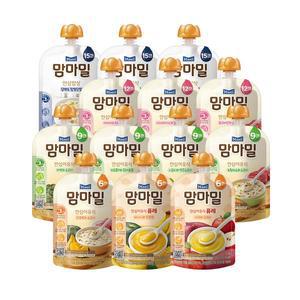 [맘마밀][매일유업] 맘마밀 안심이유식&안심밥상 100g 10팩 아기이유식 중기이유식