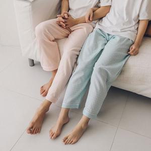 [버블돌]노바 십자스티치 이중요루면 남여공용 커플잠옷 파자마바지