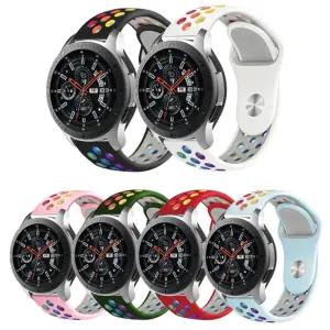 갤럭시워치 액티브2 44mm 호환 레인보우 스포츠 실리콘 밴드 스트랩