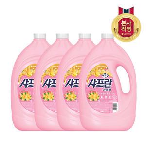 샤프란 아로마 섬유유연제 바닐라 핑크 3.1L x 4개