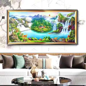 대형 보석십자수 비즈큐빅 구슬 자수 diy 산수화 120x50cm