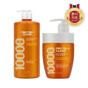 엘라스틴 프로틴클리닉 10000 단백질 고영양 샴푸 1000ml + 컨디셔너 700ml