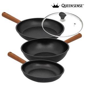 [기타]퀸센스 아레나(블랙) IH 후라이팬3종24+28+28궁+커버