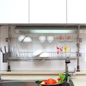 센스 기둥식800 2단 식기건조대 씽크대선반 주방선반