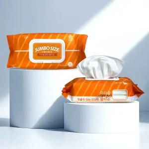 미라클 점보 도톰한 엠보싱 프리미엄 물티슈 캡형 70매X20팩 (1200매)