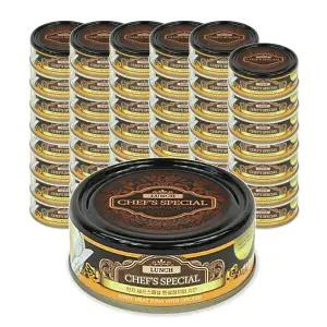 런치 셰프스페셜 흰살참치와 치킨 캔 80g x 48개
