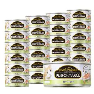 굿프랜드 퍼포먼스 캔 참치 연어 80g x 24개