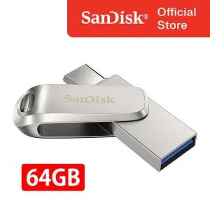 [샌디스크]USB 메모리 SDDDC4 울트라 듀얼 럭스 C타입 OTG 64GB 64기가 USB 3.2 Gen1 실버 SILVER 무료배송