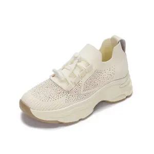 [하프클럽/무크]엠.무크 콜먼 스파클링니트 스니커즈 라이트베이지 516323309YQ