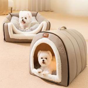 애견 접이식 숨숨집 난방텐트 겨울 강아지 보온 동굴 하우스