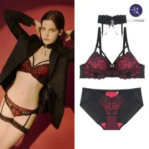 [롯데백화점]섹시쿠키 크리스마스 초커 스트링 레드 헴팬티 세트 SCWBZB01SCWPZB01
