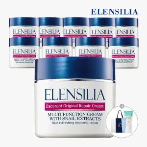 [NS홈쇼핑][엘렌실라] 오리지날 달팽이 크림 50g 10개 + 쇼핑백 + 워터리 세럼 크림 10ml 1..[34026798]