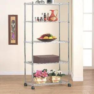 [하프클럽/알티피아]이동식 모듈 5단 선반 벽 철제 수납 트롤리