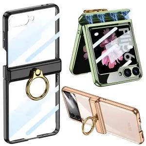 갤럭시Z플립7 FE 6 5 4 제트지 투명 마그네틱 힌지보호 링홀더 하드 핸드폰 케이스