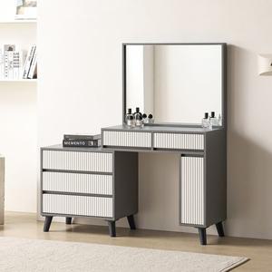 [바로방 가구]라니아2 템바보드 폭조절 확장형화장대 수납 서랍 콘솔 화장대 거울세트