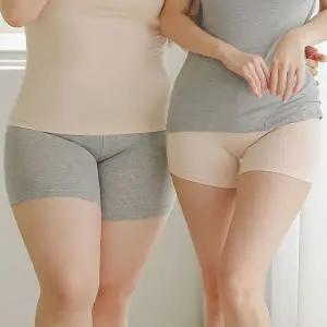 [하프클럽/버블돌](2+2) 보들 코튼 면스판 무지 3부 속바지 4p